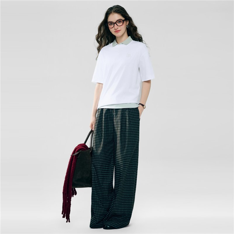 Women’s Embroidered Cotton Liquid Touch Tee - Giordano Online