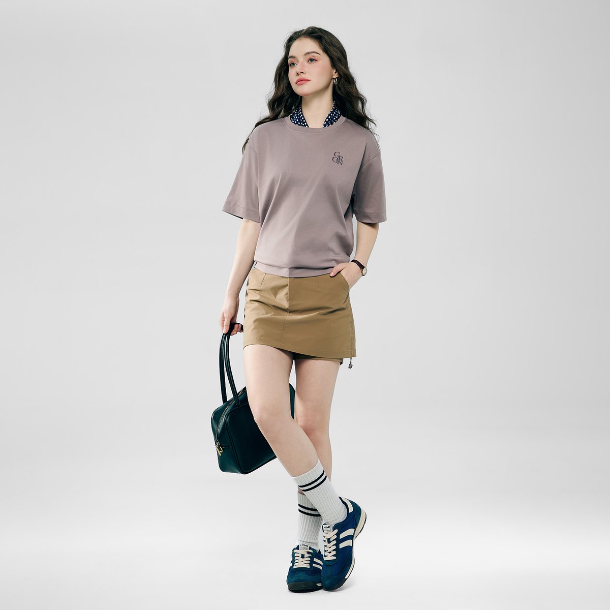 Women’s Embroidered Cotton Liquid Touch Tee - Giordano Online