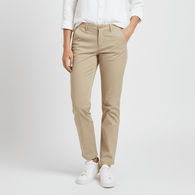 Women's High Waist Regular Taper Khaki Pants - Giordano Online