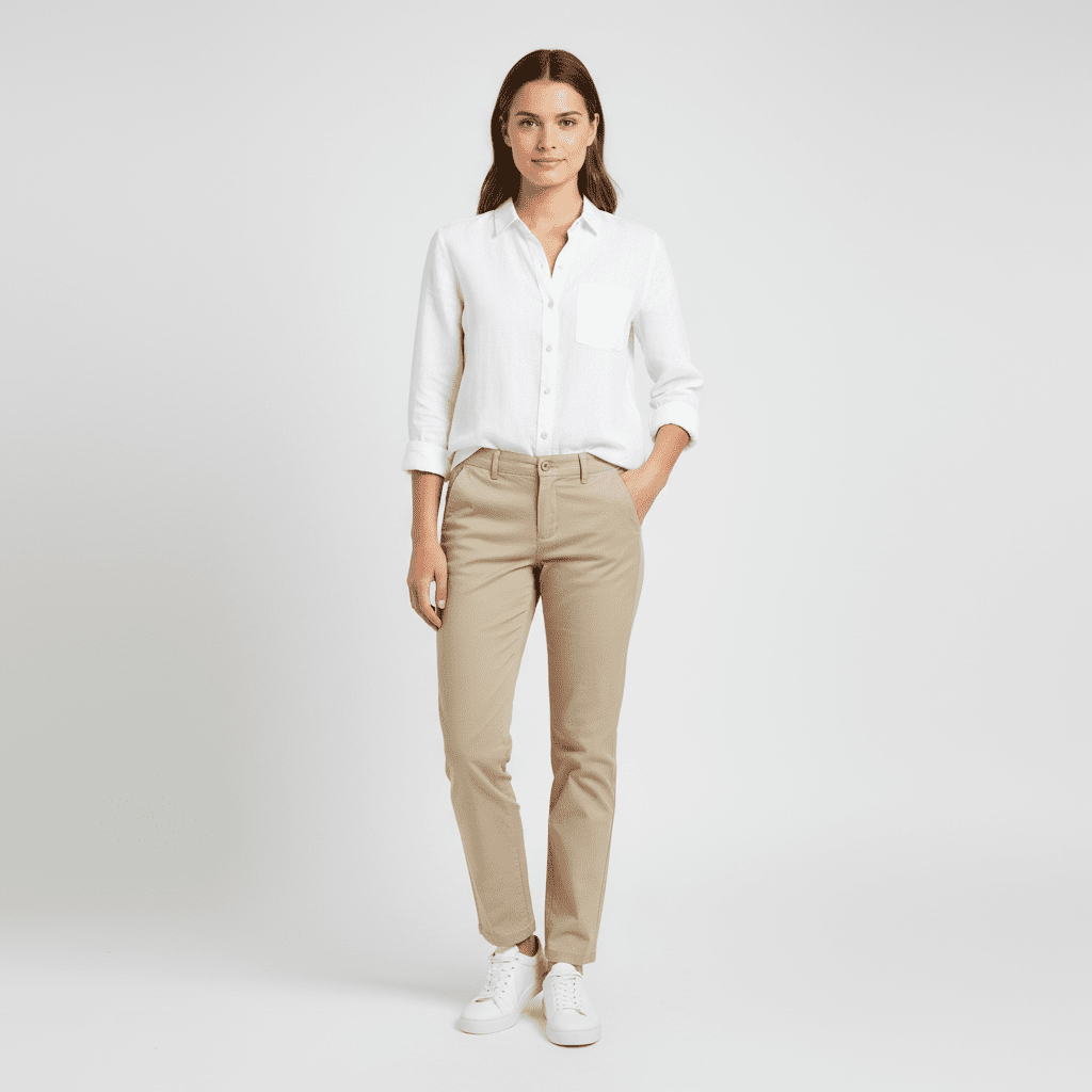 Women's High Waist Regular Taper Khaki Pants - Giordano Online