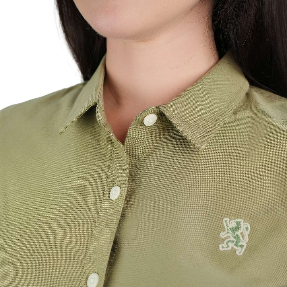 Women's Oxford Acute Collar Shirt - Giordano Online