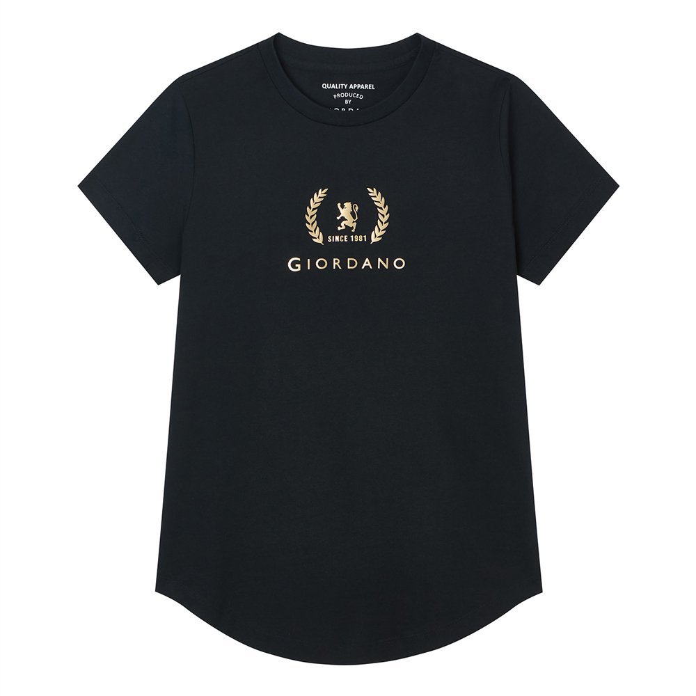 Women’s Regular Fit Cotton Crew Neck Printed Tee - Giordano Online