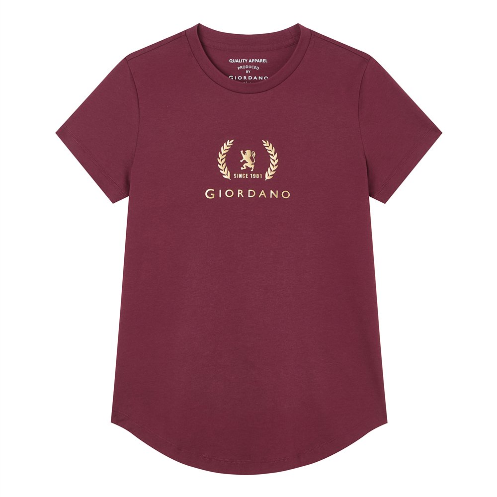 Women’s Regular Fit Cotton Crew Neck Printed Tee - Giordano Online