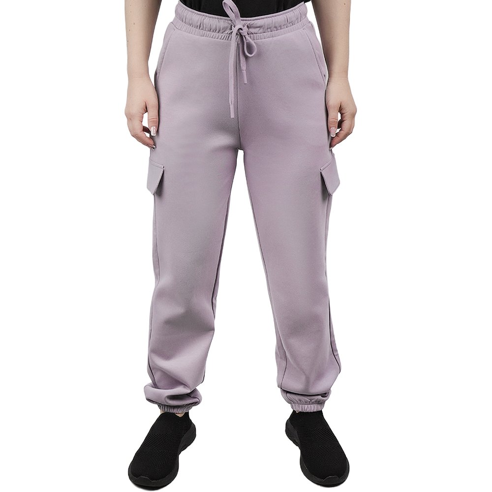 Women's Regular Fit High - Waist Interlock Cargo Joggers - Giordano Online