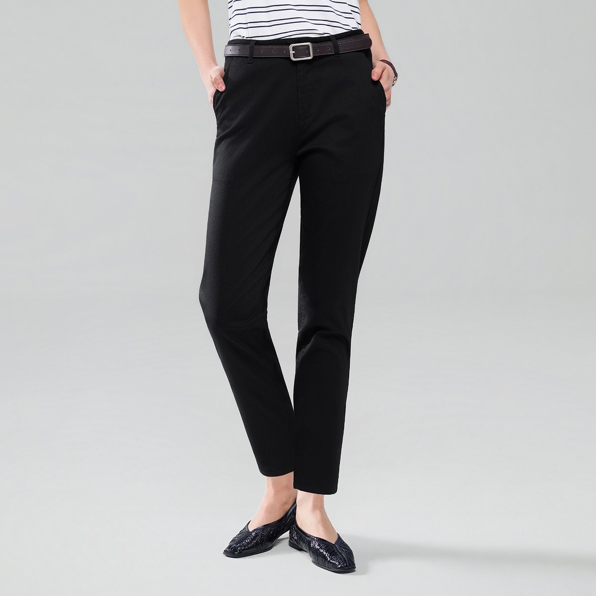 Women's Regular Tapered Pants - Black - Giordano Online