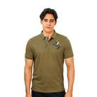 Men's Slim Fit Cotton Short Sleeve Napoleon Polo - Image 1