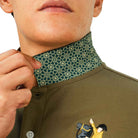 Men's Slim Fit Cotton Short Sleeve Napoleon Polo - Image 4