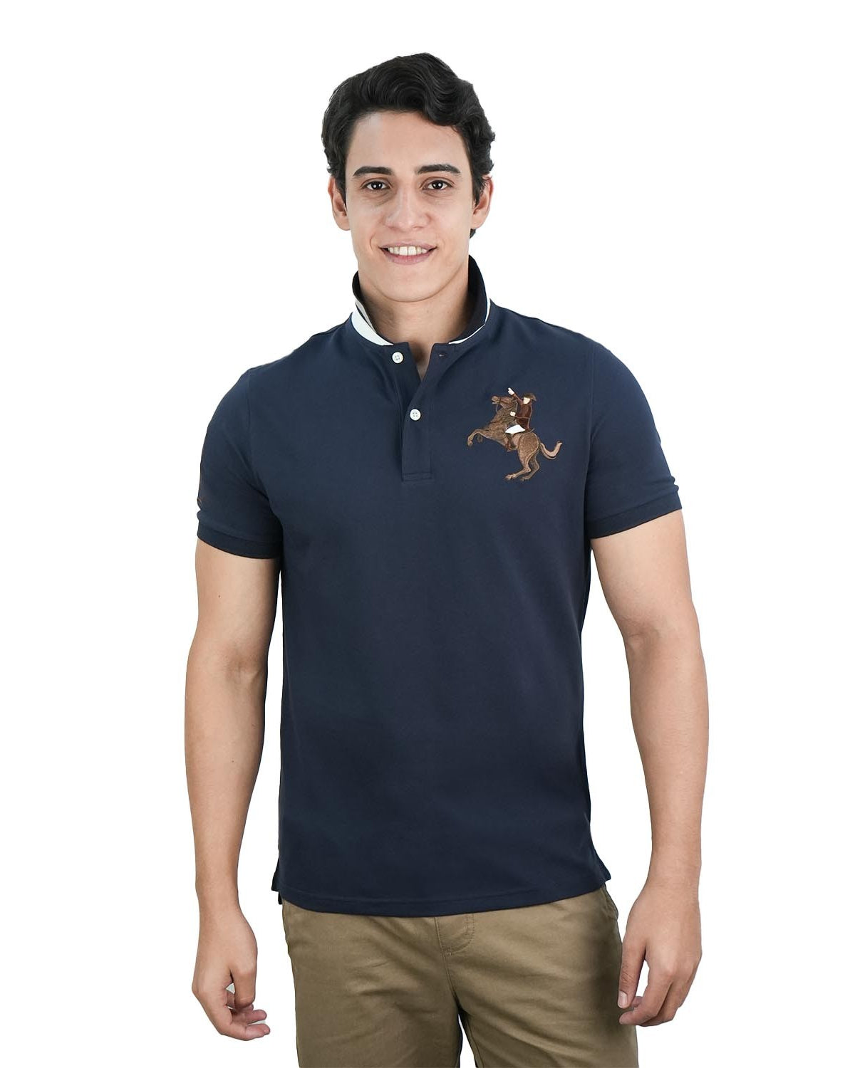 Quick buy Men's Slim Fit Cotton Short Sleeve Napoleon Polo