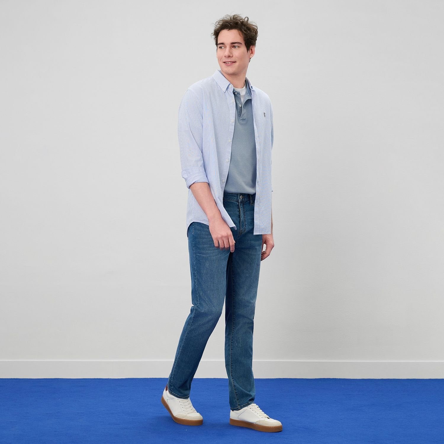 Men's Slim Fit Pique Garment Dye Polo - Image 2