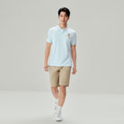 Men's Slim Fit Napoleon Embroidery Lycra Pique Polo - Image 1