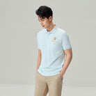 Men's Slim Fit Napoleon Embroidery Lycra Pique Polo - Image 2