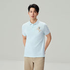 Men's Slim Fit Napoleon Embroidery Lycra Pique Polo - Image 3