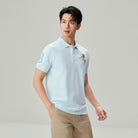 Men's Slim Fit Napoleon Embroidery Lycra Pique Polo - Image 4