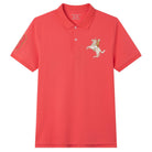 Men's Slim Fit Napoleon Embroidery Lycra Pique Polo - Image 1