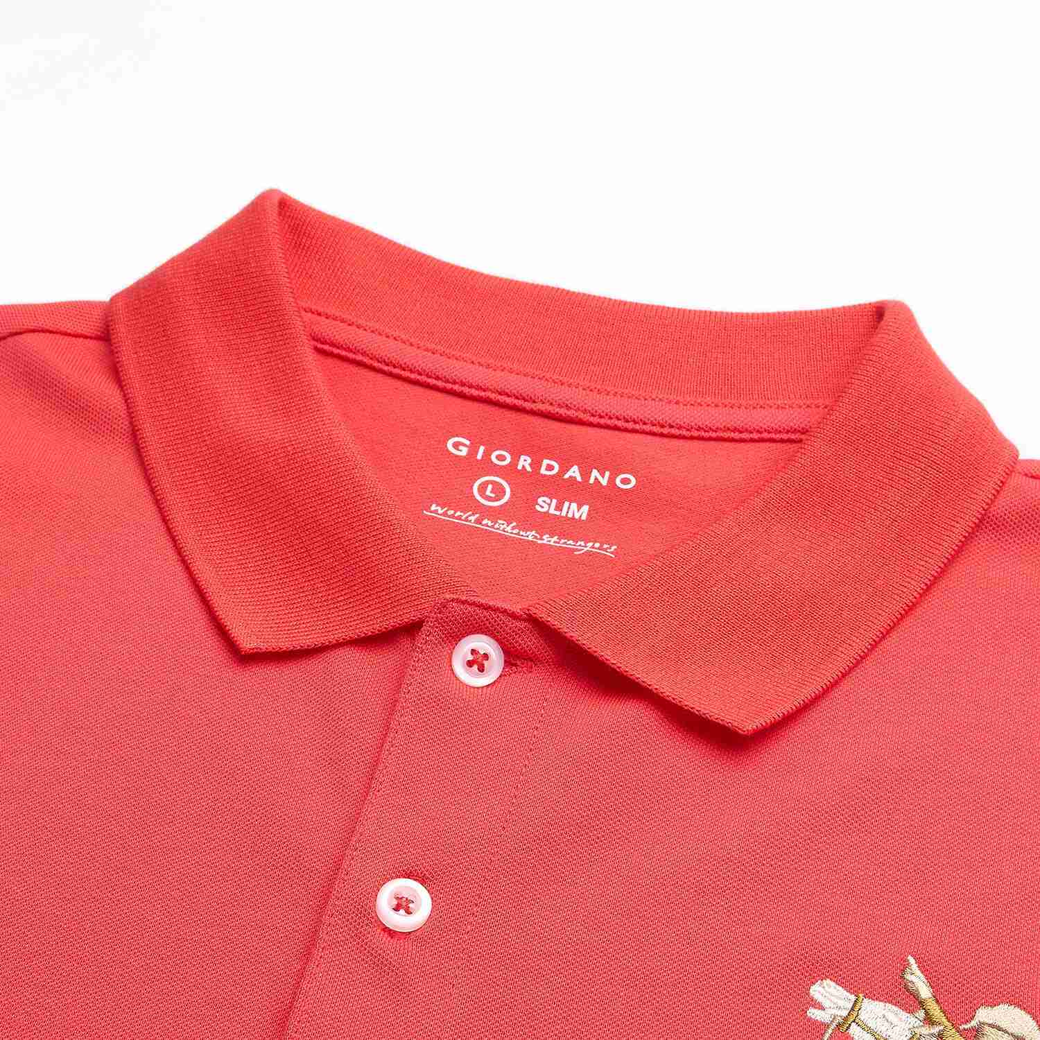 Men's Slim Fit Napoleon Embroidery Lycra Pique Polo - Image 3