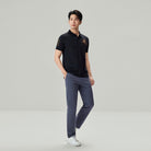 Men's Slim Fit Napoleon Embroidery Lycra Pique Polo - Image 1