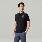 Men's Slim Fit Napoleon Embroidery Lycra Pique Polo - Image 3