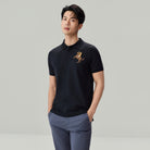 Men's Slim Fit Napoleon Embroidery Lycra Pique Polo - Image 4