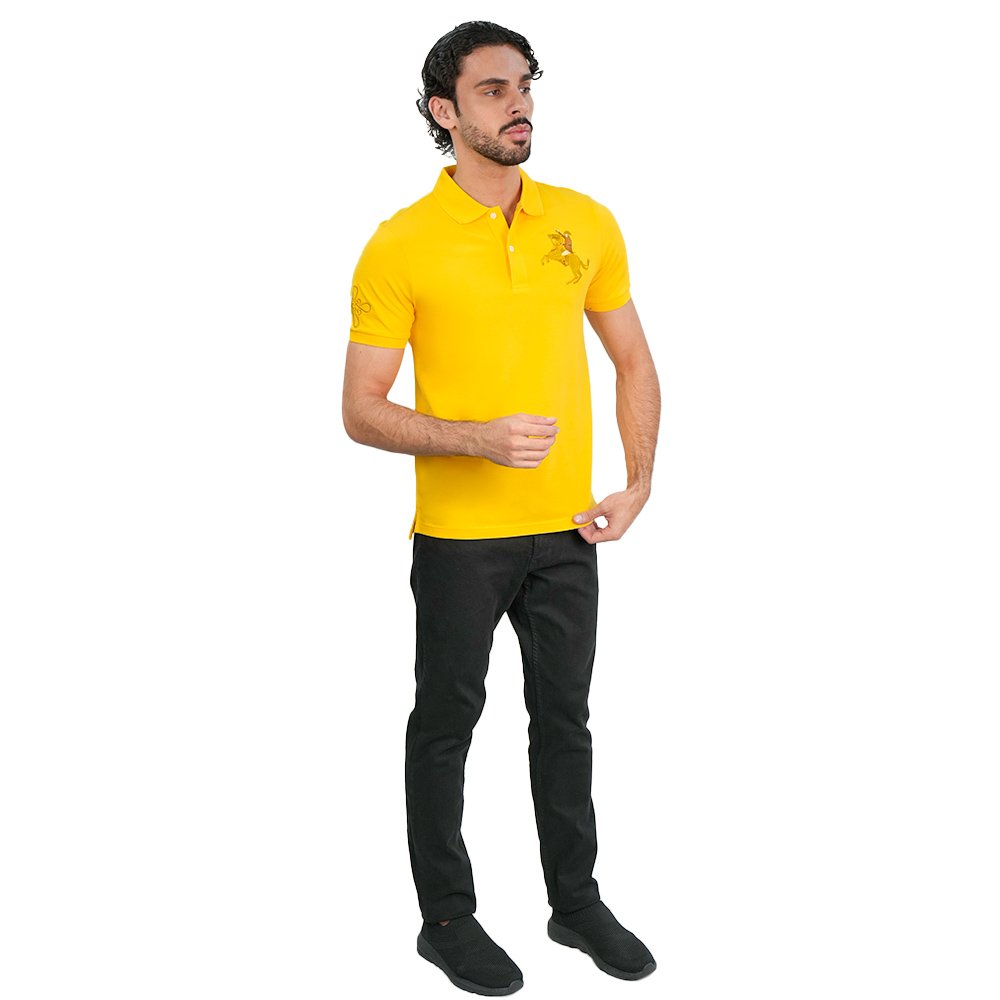 Men's Slim Pique Napoleon Embroidery Polo - Image 2