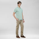 Men's Slim Fit 3D Lion Embroidery Lycra Pique Polo - Image 1