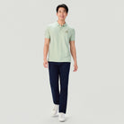 Men's Slim Fit 3D Lion Embroidery Lycra Pique Polo - Image 1