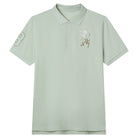 Men's Slim Fit 3D Lion Embroidery Lycra Pique Polo - Image 6
