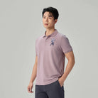 Men's Slim Fit 3D Lion Embroidery Lycra Pique Polo - Image 2