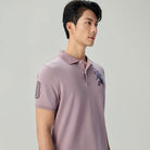Men's Slim Fit 3D Lion Embroidery Lycra Pique Polo - Image 5