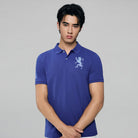 Men's Slim Fit 3D Lion Embroidery Lycra Pique Polo - Image 5