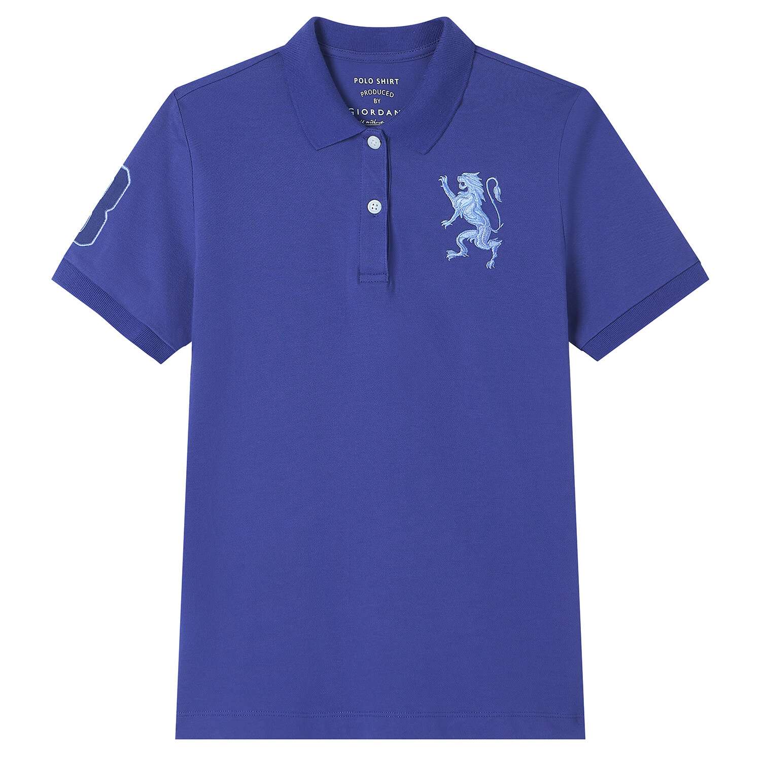 Men's Slim Fit 3D Lion Embroidery Lycra Pique Polo - Image 6