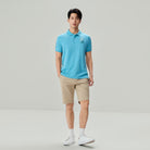Men's Slim Fit 3D Lion Embroidery Lycra Pique Polo - Image 1