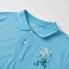 Men's Slim Fit 3D Lion Embroidery Lycra Pique Polo - Image 8