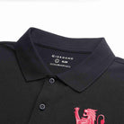 Men's Slim Fit 3D Lion Embroidery Lycra Pique Polo - Image 8