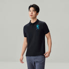 Men's Slim Fit 3D Lion Embroidery Lycra Pique Polo - Image 4