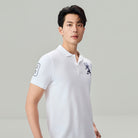 Men's Slim Fit 3D Lion Embroidery Lycra Pique Polo - Image 5