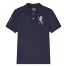 Men's Slim Fit 3D Lion Embroidery Lycra Pique Polo - Image 1
