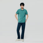 Men's Slim Fit  Embroidery Solid Polo - Image 1