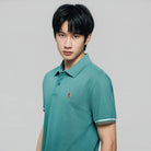 Men's Slim Fit  Embroidery Solid Polo - Image 5