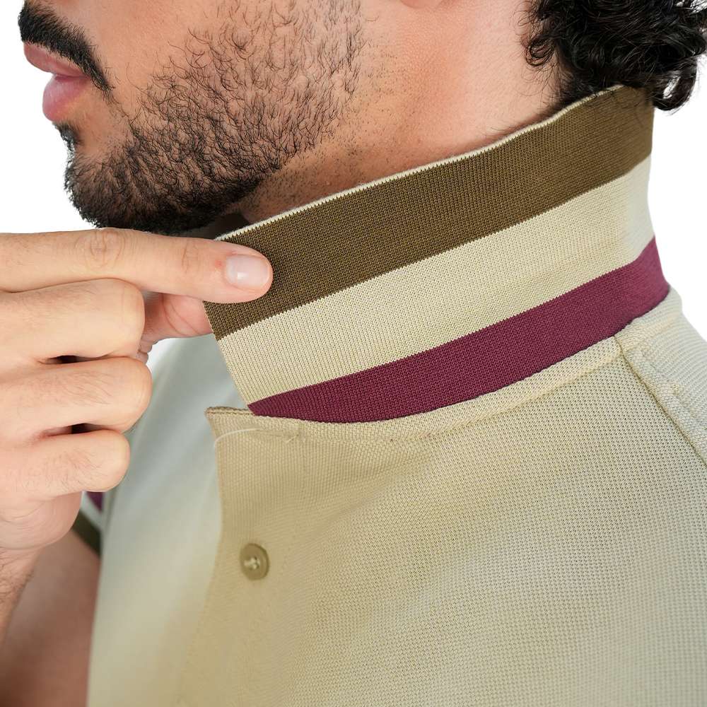 Men's Slim Fit  Embroidery Solid Polo - Image 6