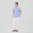 Men's Slim Fit  Embroidery Solid Polo - Image 1