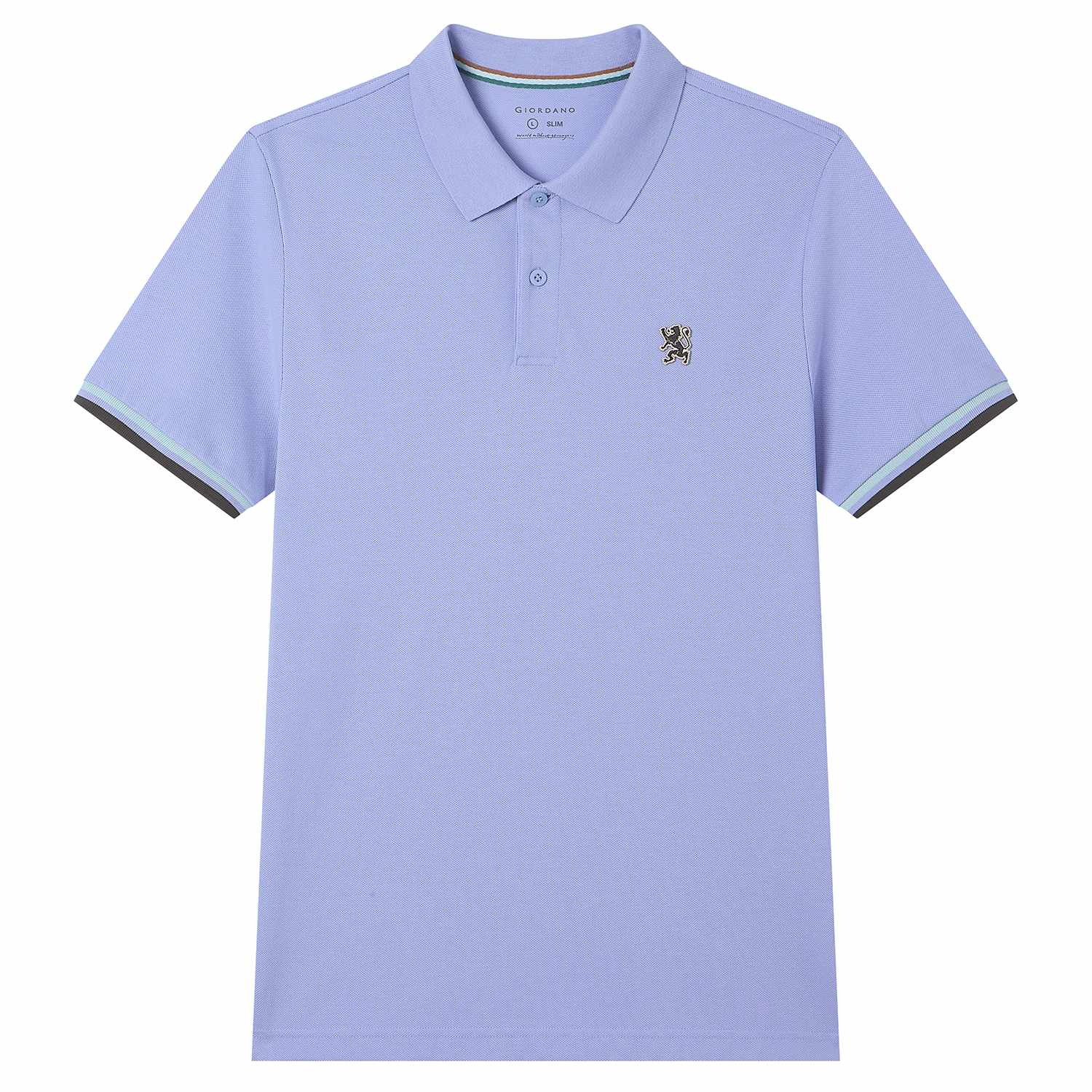 Men's Slim Fit  Embroidery Solid Polo - Image 6