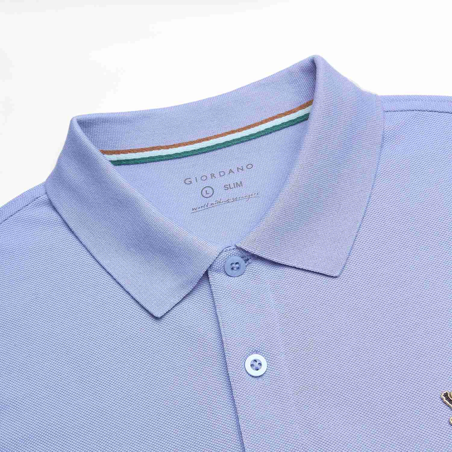 Men's Slim Fit  Embroidery Solid Polo - Image 8