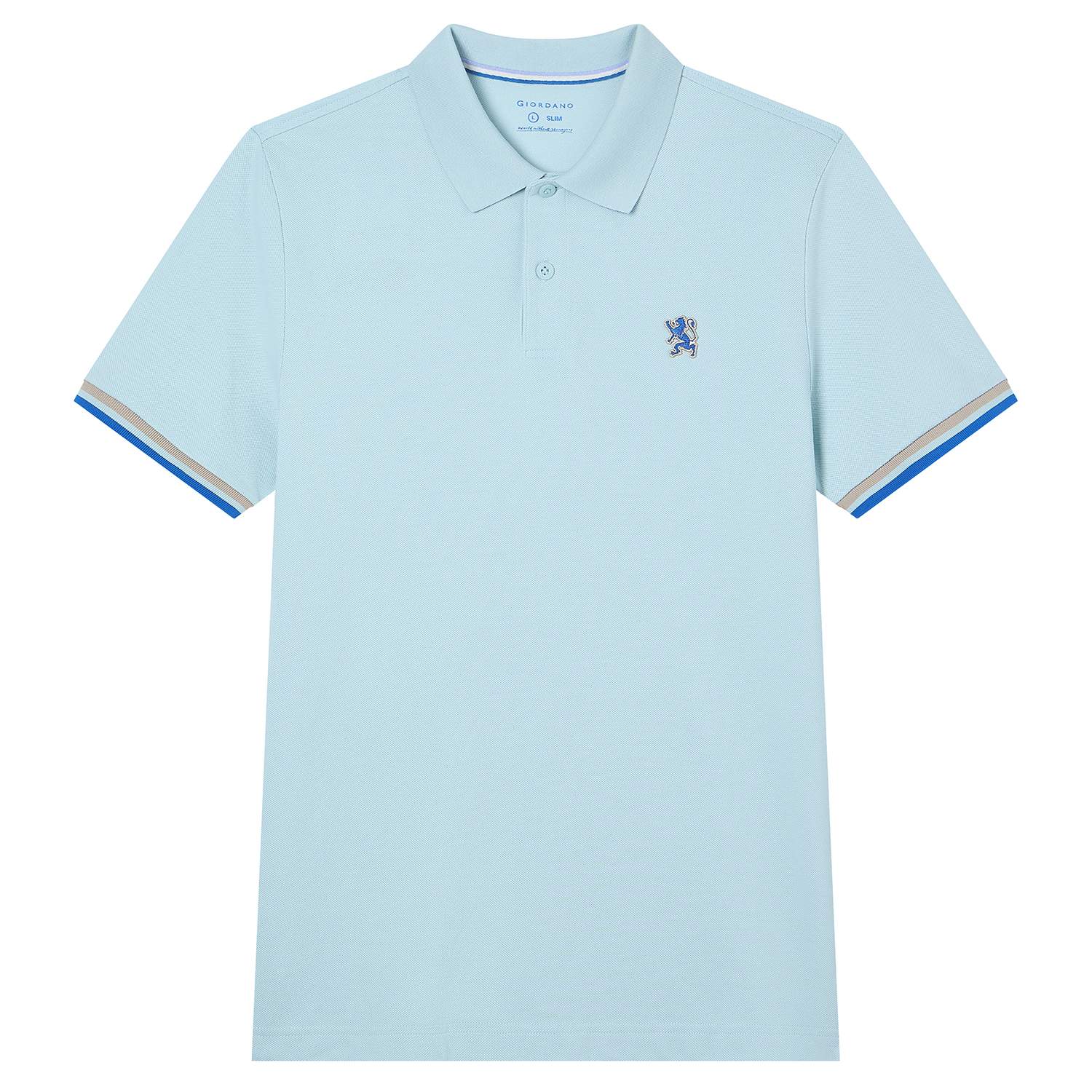 Men's Slim Fit  Embroidery Solid Polo - Image 6
