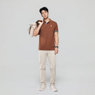 Men's Slim Fit Embroidered Solid Polo - Image 1