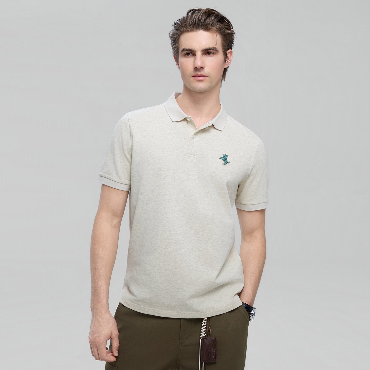 Men's Slim Fit Solid Polo - Image 3