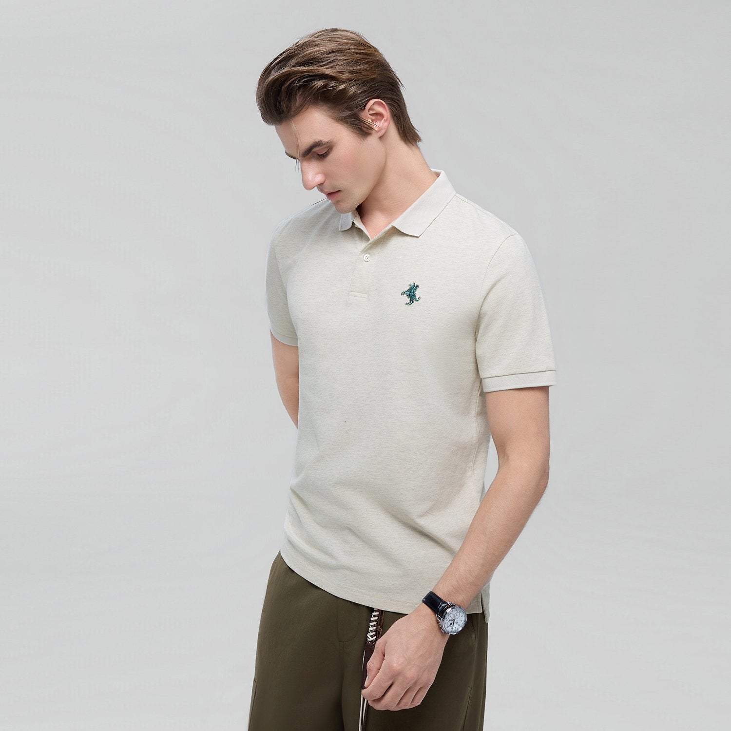 Men's Slim Fit Solid Polo - Image 4