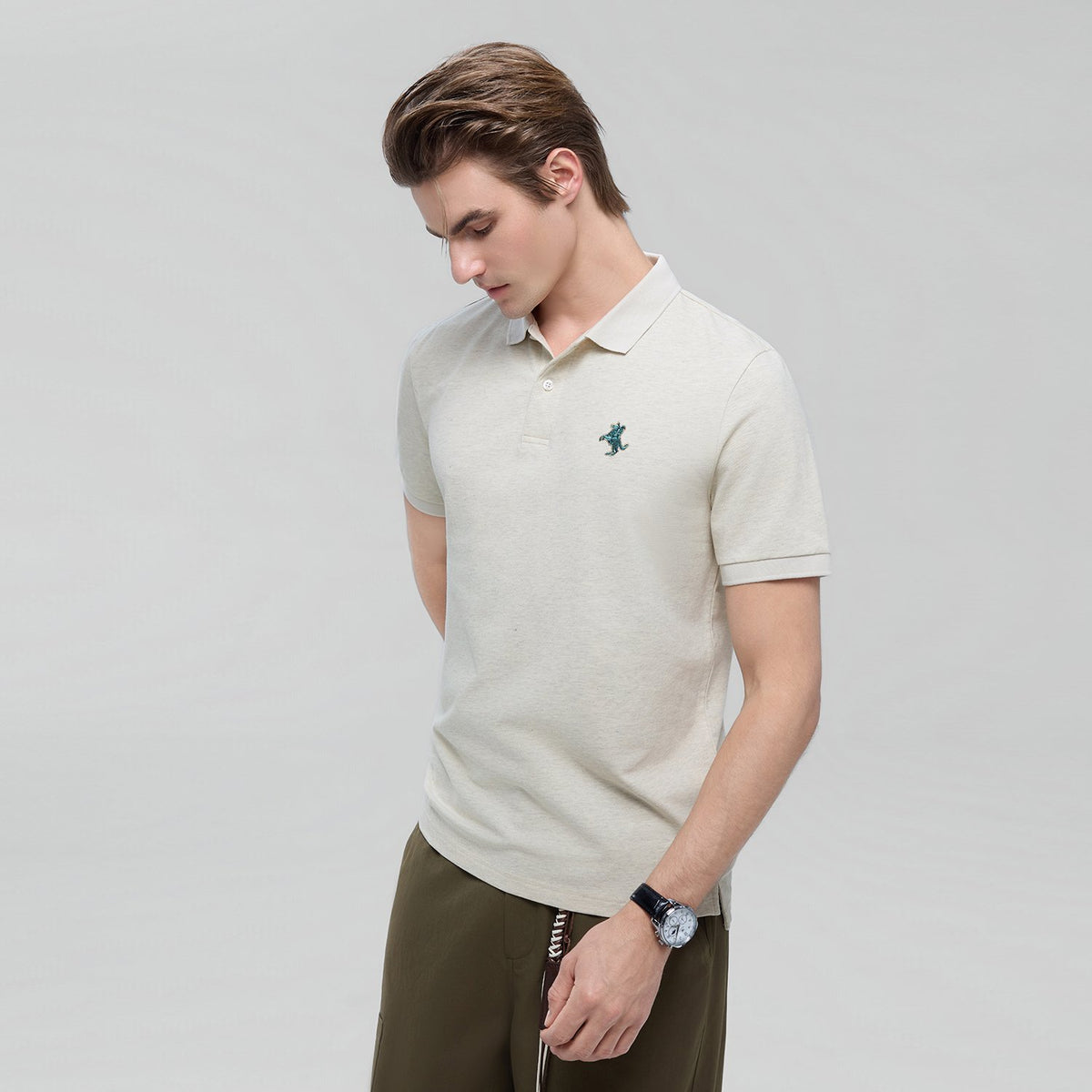 Men's Slim Fit Solid Polo - Image 4