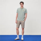 Men's Knit Collar Short Sleeve Slim Fit Embroidered Polo - Image 4