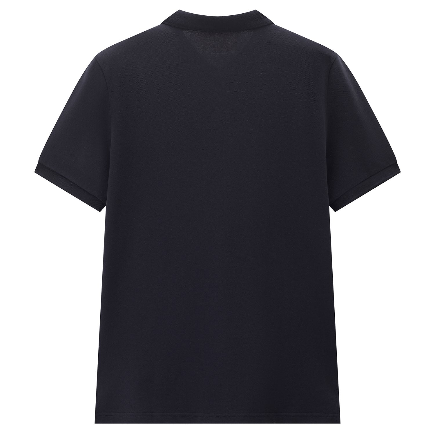 Men's Knit Collar Short Sleeve Slim Fit Zipper Polo - Image 7