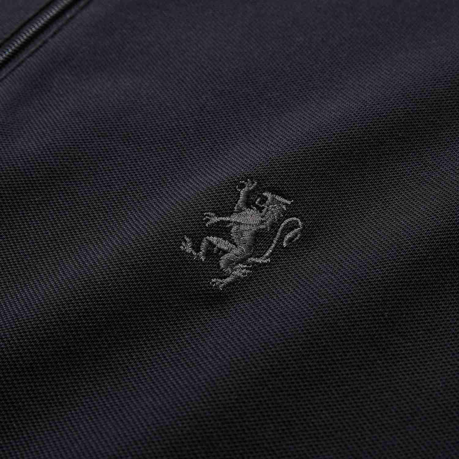 Men's Knit Collar Short Sleeve Slim Fit Zipper Polo - Image 9